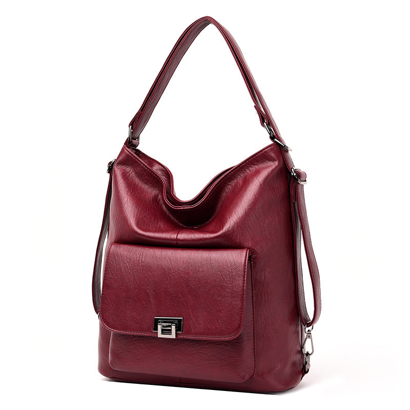 Large Capacity Leather Shoulder Bag
