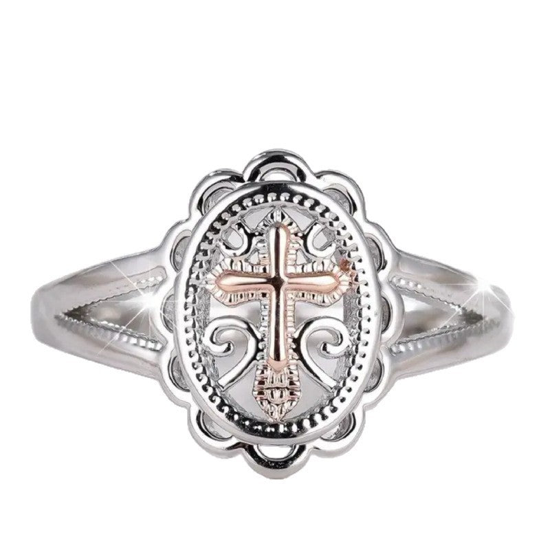 Women's Fashion Personalized Cross Lace Ring