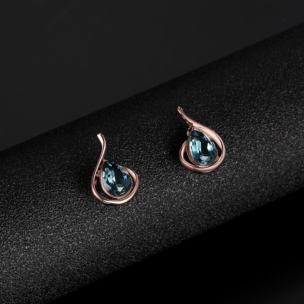 Bridal Jewelry Set Crystal Necklace Earrings Wedding Gift