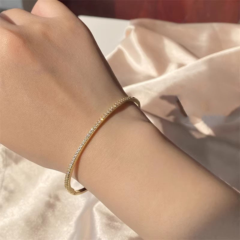 Half Circle Diamond Bracelet in Louisiana | Luxury Fashion Jewelry