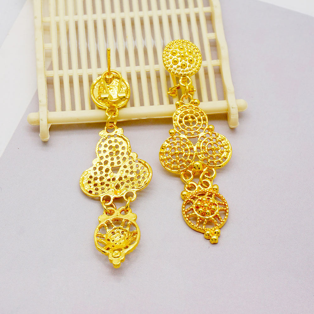 Dubai Luxury Women's Necklace Golden Set