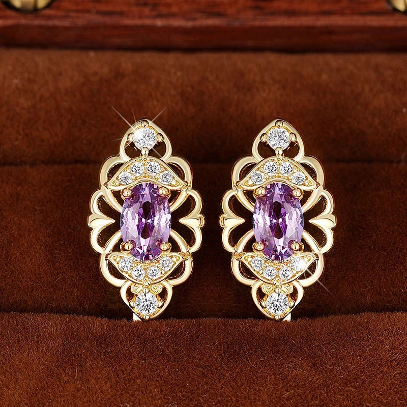 New Trendy High-end Earrings Hollow Design Graceful And Fashionable