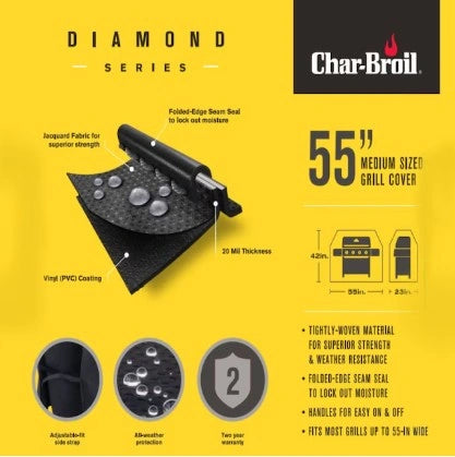 Char-Broil 55-in Grill Cover for 4-5 Burner Grills