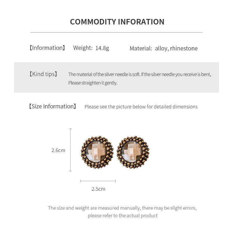 Women's Versatile Leisure Silver Needle Flower Earrings