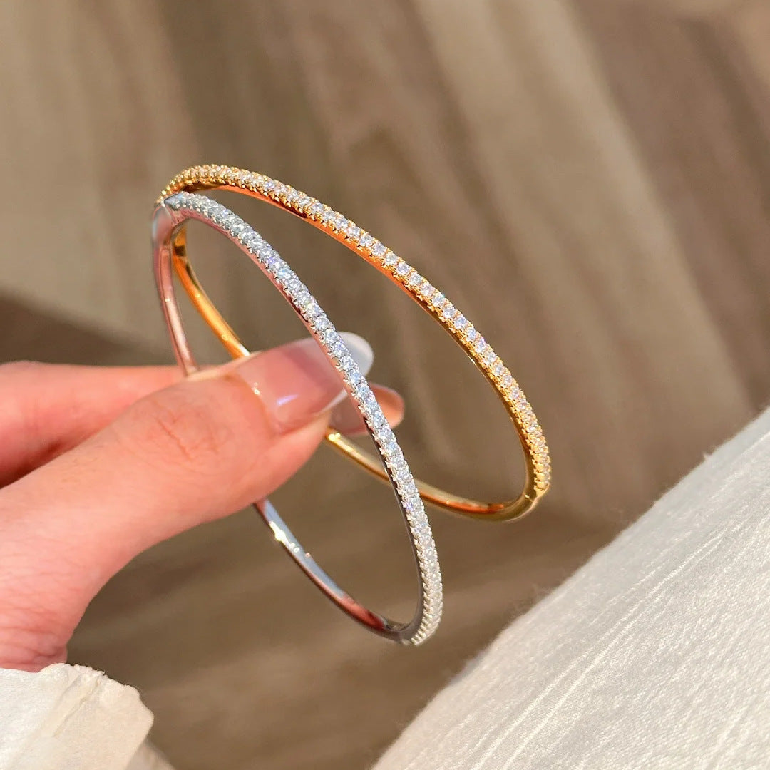 Half Circle Diamond Bracelet in Louisiana | Luxury Fashion Jewelry