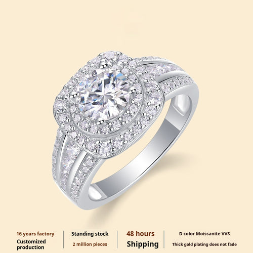 Moissanite Men's Ring Advanced Light Luxury