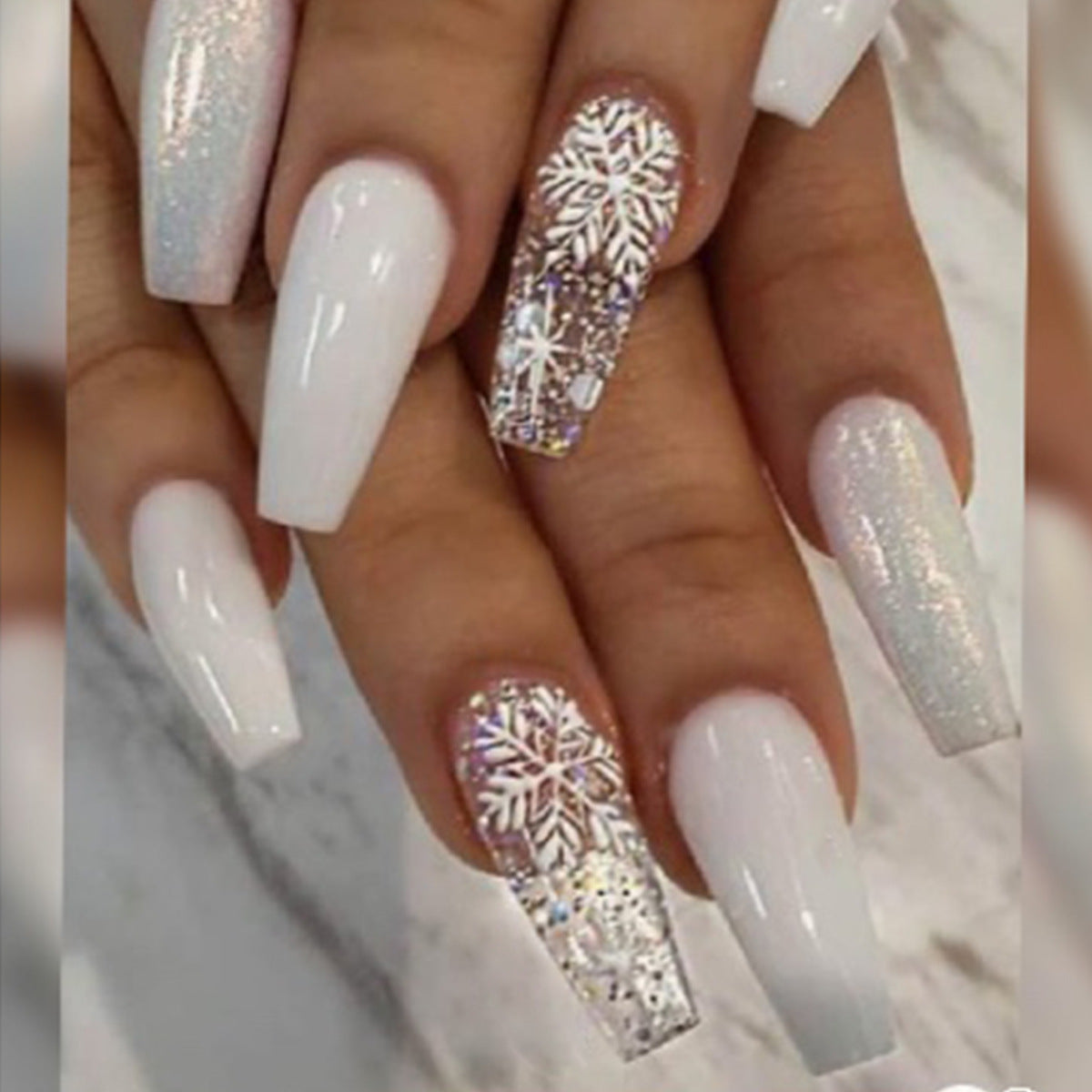 Ice Glitter Short Ballet Foreign Trade Section Wears Nail Art 24