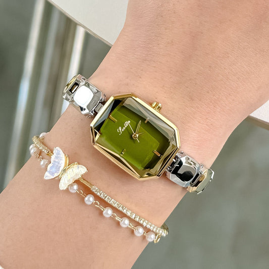 Bracelet Watch Cut Square Women's Small Square Watch
