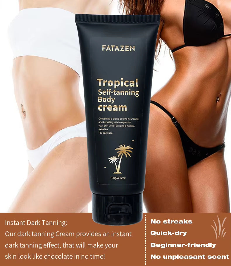 3Hrs Instant Dark Tanning Lotion Butter Body Care Sunscreen Suntan Oil Skincare OEM Self Tanner Sunless Tanning Cream For Body Louisiana Mart
