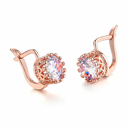 Korean Retro Crown Earrings Ear Clip