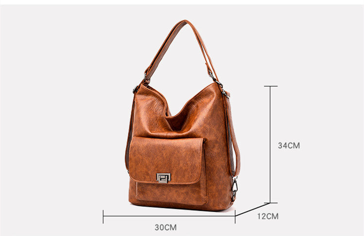 Large Capacity Leather Shoulder Bag