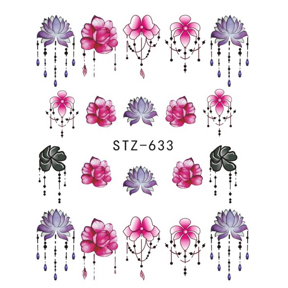 1pcs Nail Sticker Butterfly Flower Water Transfer Decal Sliders for Nail Art Decoration Tattoo Manicure Wraps Tools Tip JISTZ508 Louisiana Mart