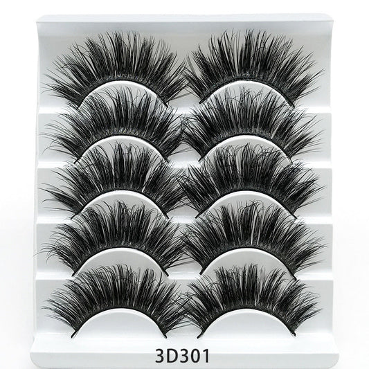 Mink False Eyelashes 3D False Eyelashes Five Pairs Of Soft Cotton Stalk Eyelashes Louisiana Mart
