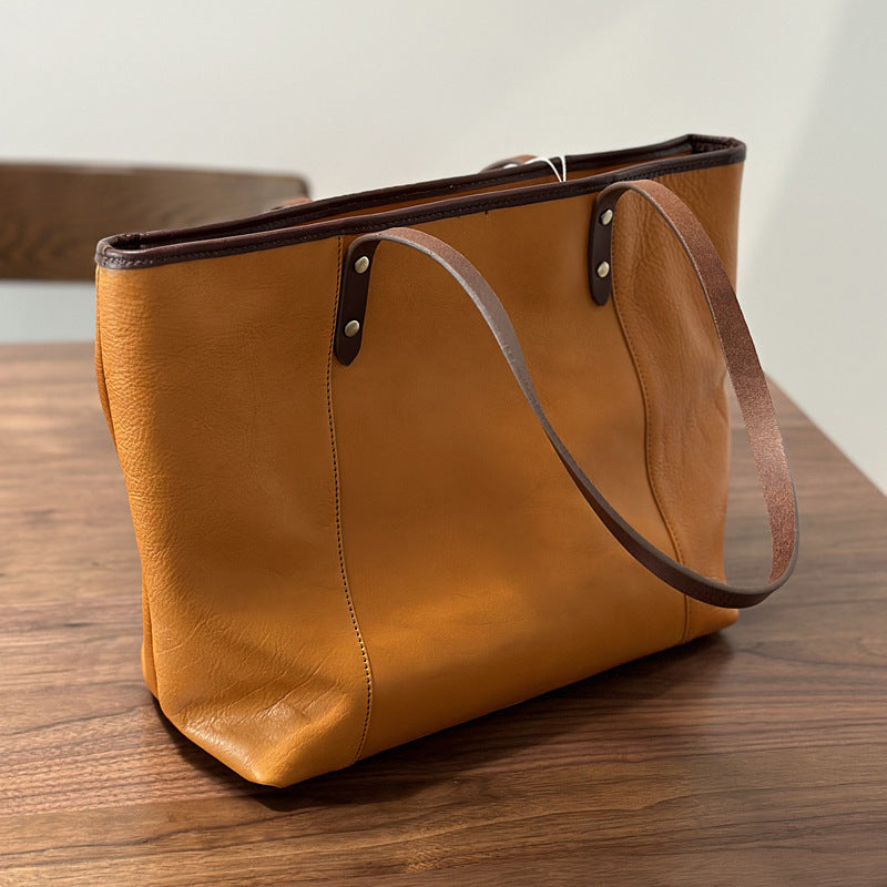 Commute Cowhide Leather Single-shoulder Bag