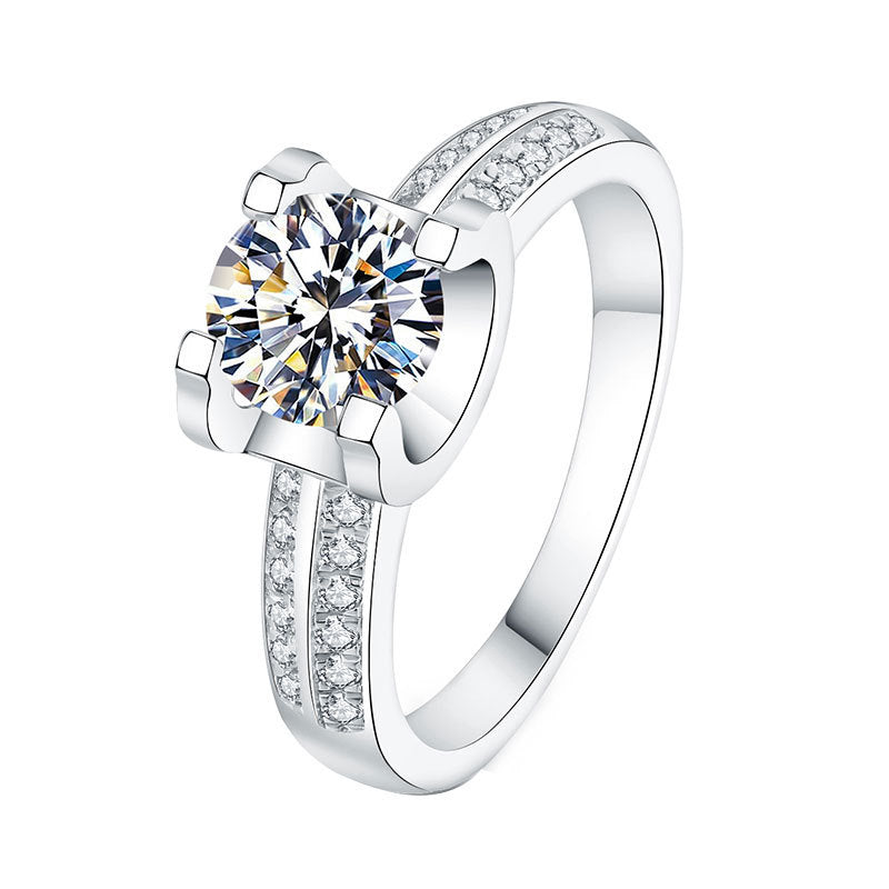 Moissanite Temperament Open Ring For Women