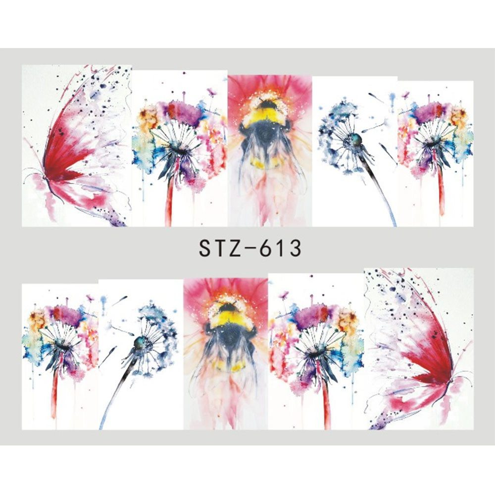 1pcs Nail Sticker Butterfly Flower Water Transfer Decal Sliders for Nail Art Decoration Tattoo Manicure Wraps Tools Tip JISTZ508 Louisiana Mart