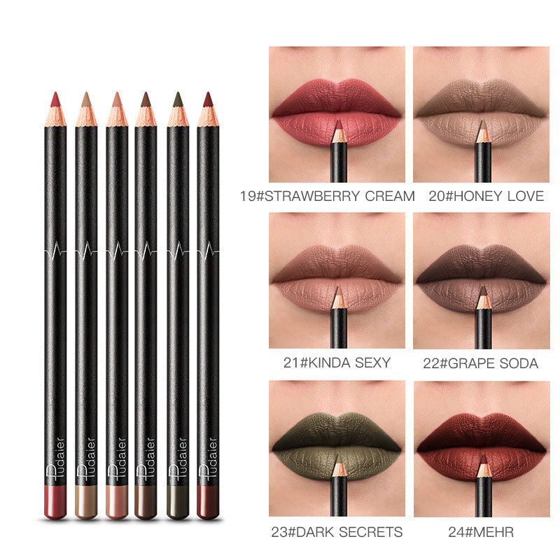 36 Color Lip Liner Waterproof Non-smudge Nude Color Louisiana Mart