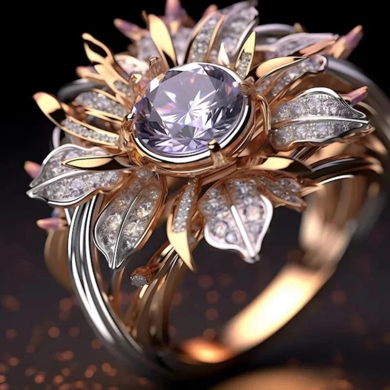 Affordable Luxury Fashion High-grade Flower Ring