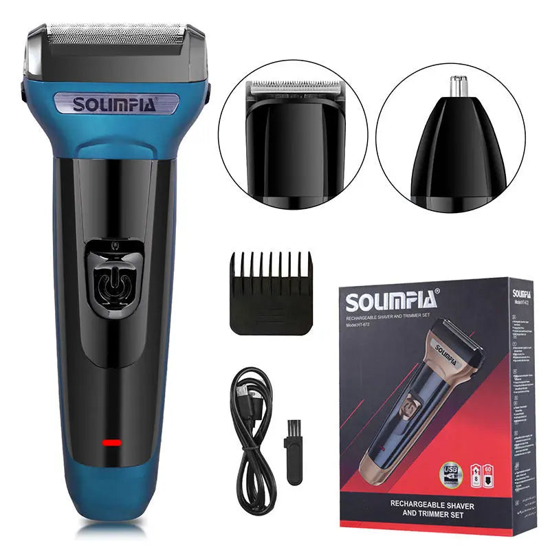 Three-in-one Electric Shaver Reciprocating Shaver Hair Clipper Louisiana Mart