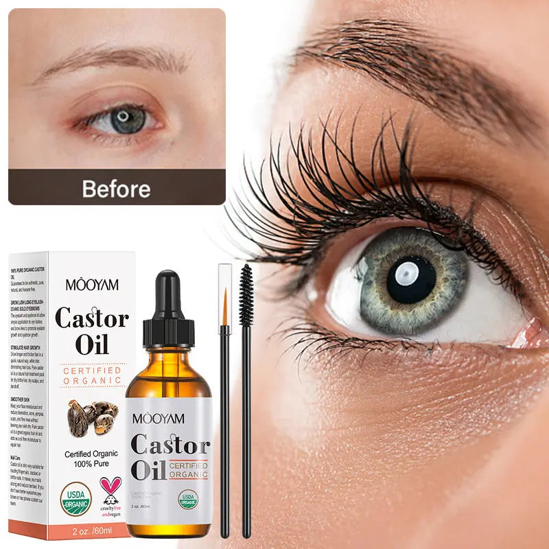 100% Pure Castor Oil Skin Care Massage Basic Oil Hair Eyebrow Eyelash Care Louisiana Mart