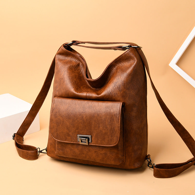Large Capacity Leather Shoulder Bag