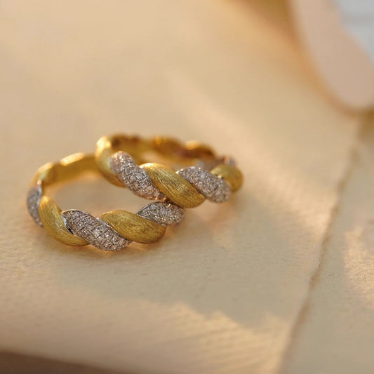 S925 Sterling Silver Ring Points Golden Women's