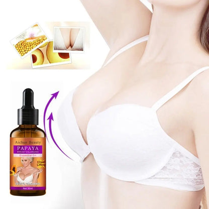 Breast care essential Papaya Oil 30ML-Breast enhancement, firming lifting chest, nourishing replenishment Louisiana Mart