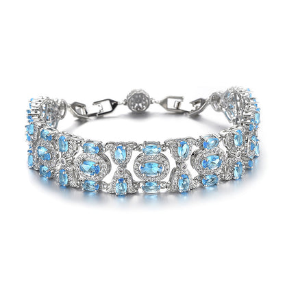 Colorful Light Luxury Full Diamond Women's European And American Fashion Bracelet