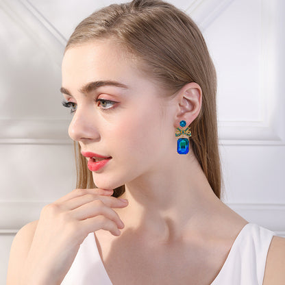 Crystal Bow Simple Temperamental All-match Earrings For Women