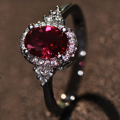 Ruby Ring Oval Shape