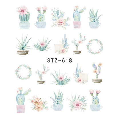 1pcs Nail Sticker Butterfly Flower Water Transfer Decal Sliders for Nail Art Decoration Tattoo Manicure Wraps Tools Tip JISTZ508 Louisiana Mart