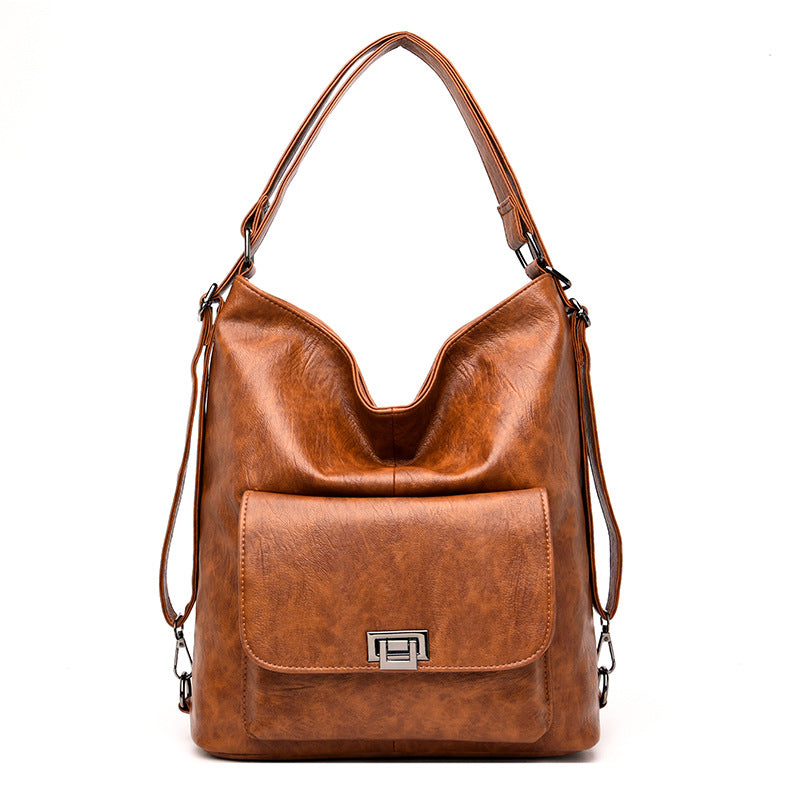 Large Capacity Leather Shoulder Bag