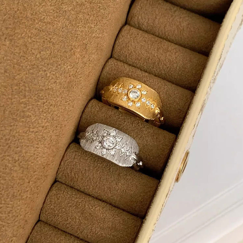 Ancient Faralis Hexagram Point Diamond Ring