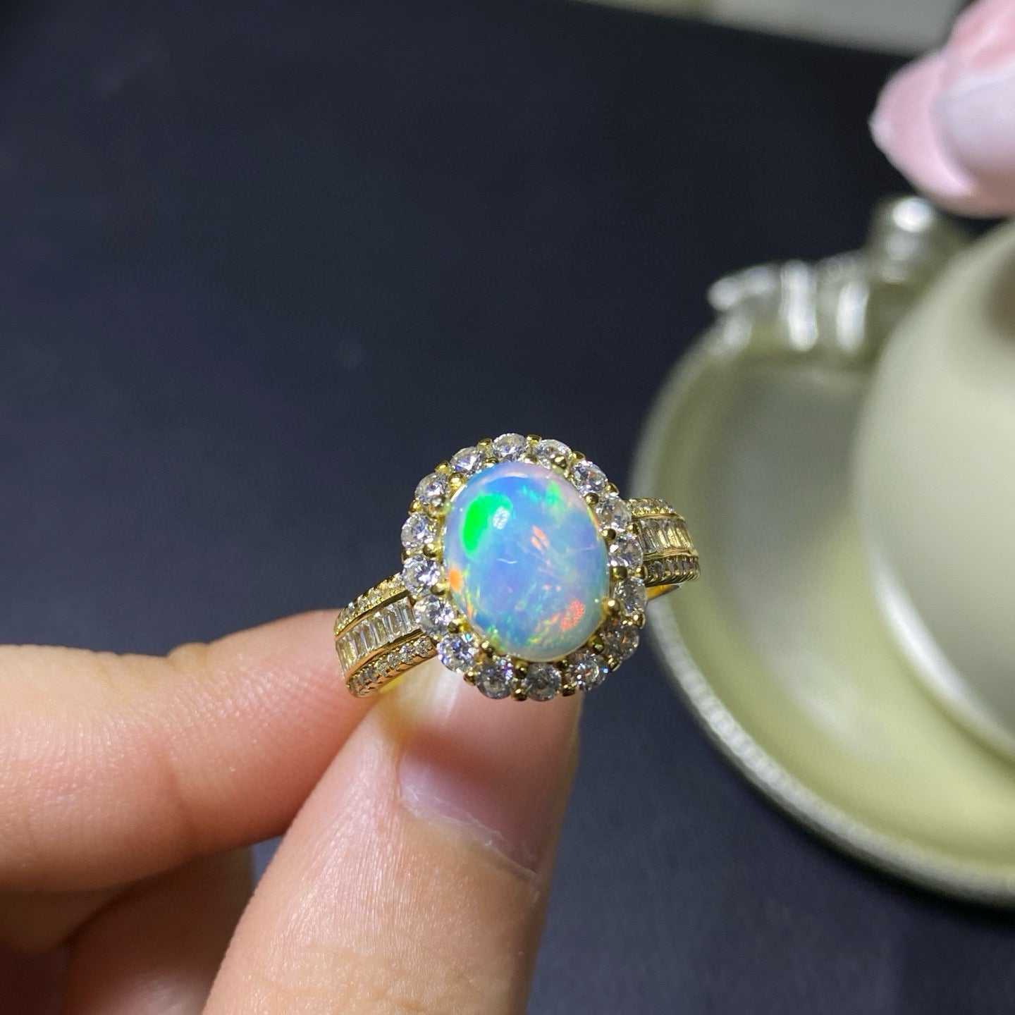 Pure Natural Super Beautiful Opal Handmade Ring