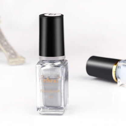 Metallic Mirror Silver Nail Polish – 6ml Environmental Formula | Mirror Base Oil