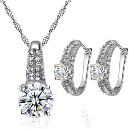 Bridal Jewelry Set Necklace Earrings Gold Silver Wedding