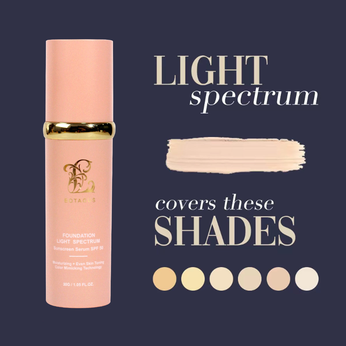 BOTAGUS Foundation 4 In 1-Light Spectrum,Protecting From Sun With SPF 50,For Gym, Sports, Dancing Concealer Coverage Flawless Louisiana Mart