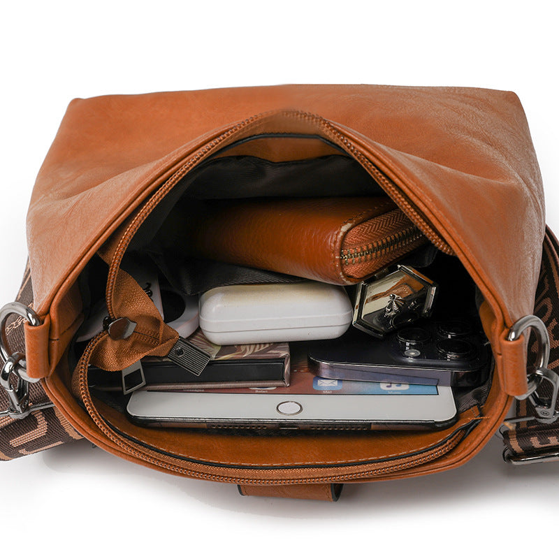 Women's Bucket Bag - Retro PU Leather Shoulder Messenger Bag