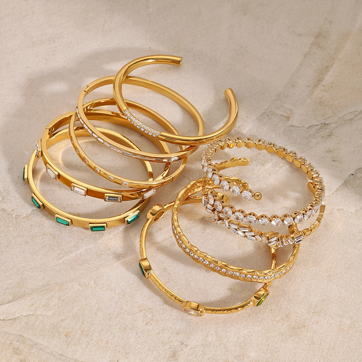 European And American Stainless Steel Zircon Bracelet High Sense