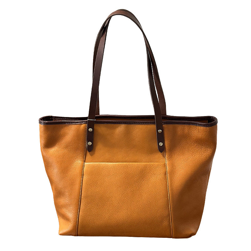 Commute Cowhide Leather Single-shoulder Bag
