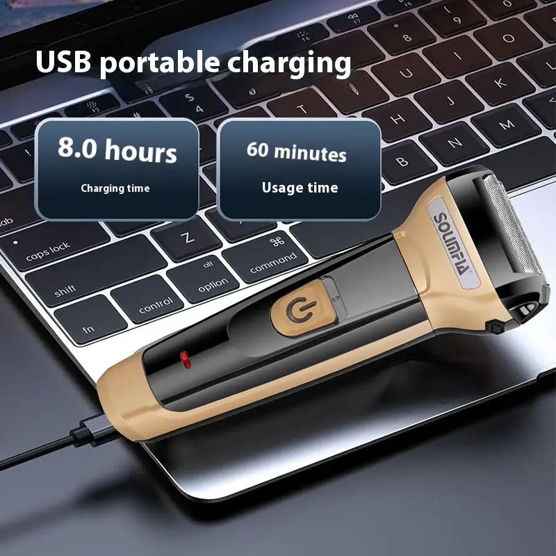 Three-in-one Electric Shaver Reciprocating Shaver Hair Clipper Louisiana Mart