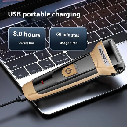 Three-in-one Electric Shaver Reciprocating Shaver Hair Clipper Louisiana Mart