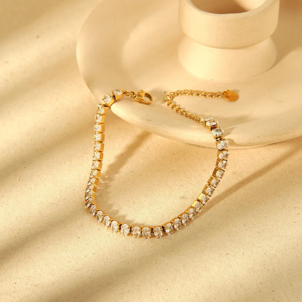 Stainless Steel All-match Twin Bracelet Natural Stone Bracelet