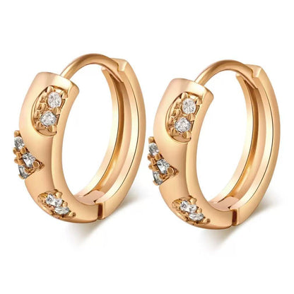 European And American Simple Micro Inlaid Zircon Vintage Earrings