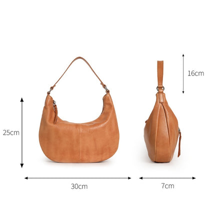 Women’s Leather Crossbody Bag – Casual Dumpling Style