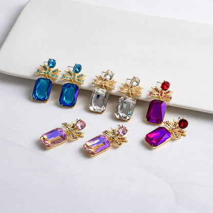 Crystal Bow Simple Temperamental All-match Earrings For Women