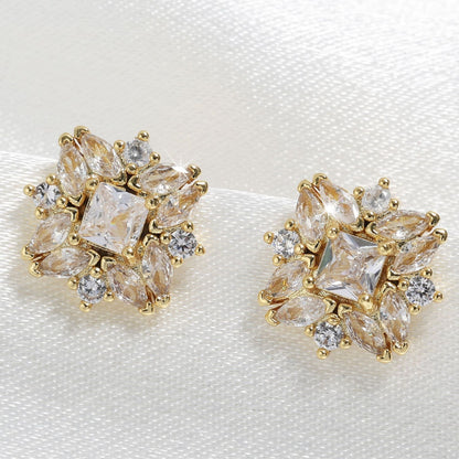 Zircon Women's Fashion High Class Elegant Special Interest Earrings