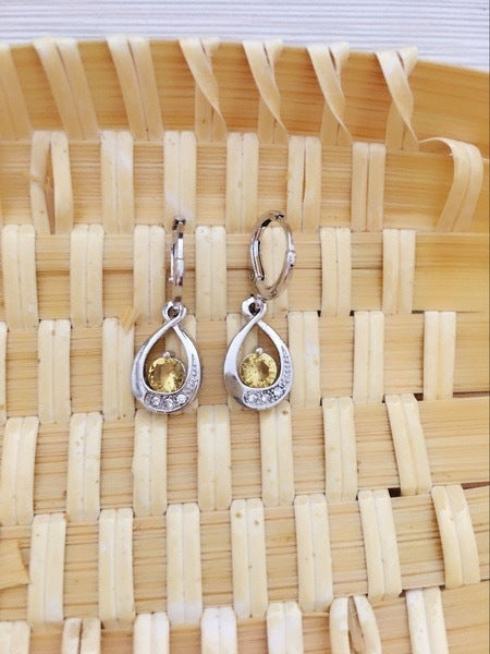 Female Versatile Inlaid Zircon Water Drop Earrings