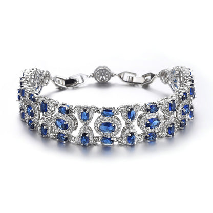 Colorful Light Luxury Full Diamond Women's European And American Fashion Bracelet