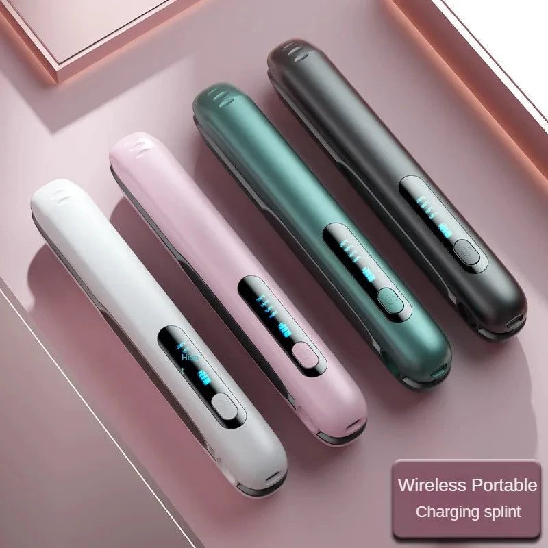 Wireless Hair Straightener Flat Iron Mini 2 IN 1 Roller USB 5000mAh Max 200 Degree Portable Cordless Curler 4 Levels Dry And Wet Uses Louisiana Mart